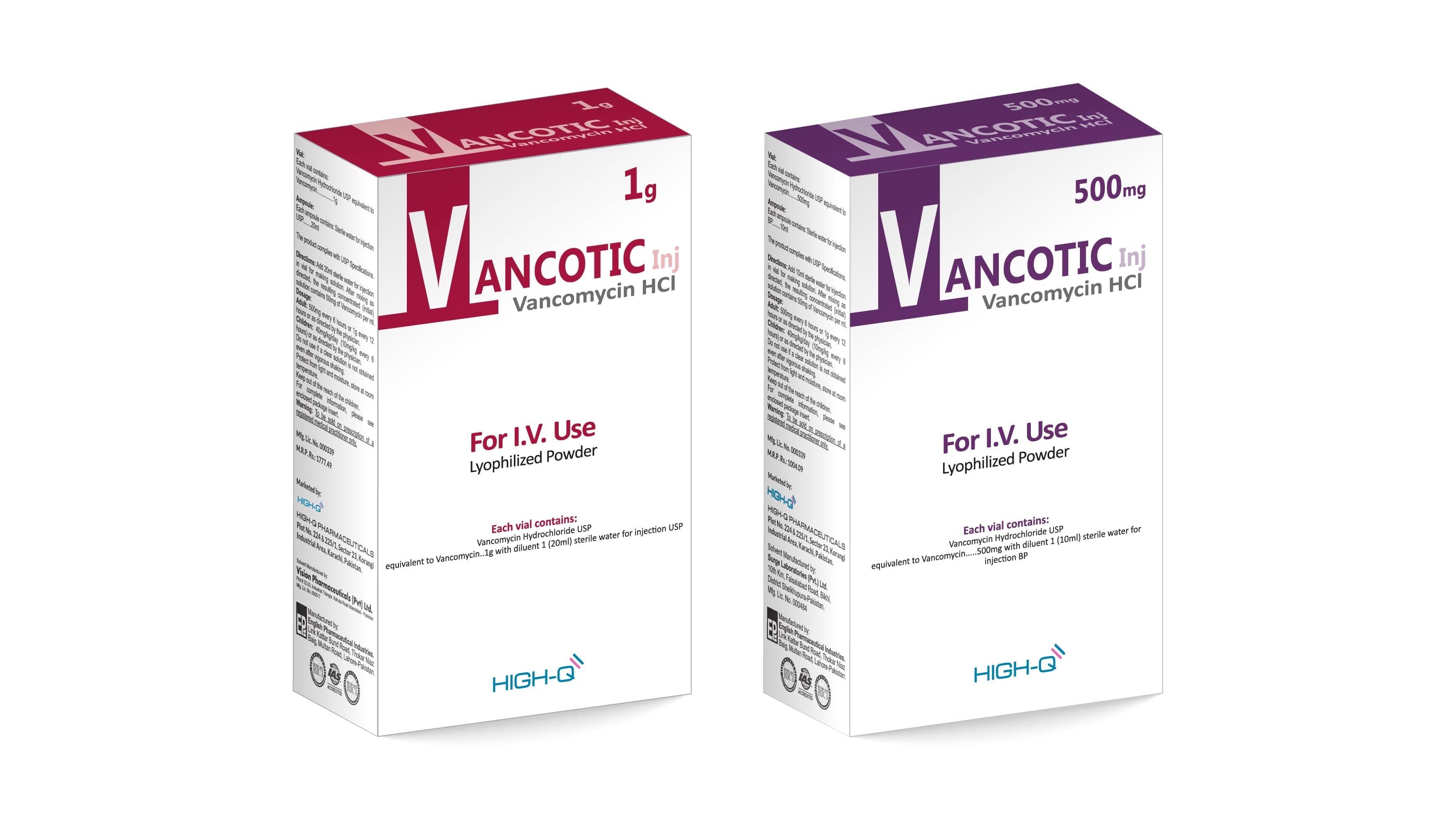 Vancotic Inj. Packs